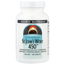 Source Naturals, Wort de São João 450, 450 mg, 180 Tabletes