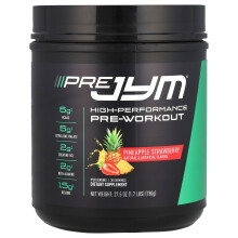 JYM Supplement Science, Pre JYM, High Performance Voorbereidingspreparaat, Ananas Aardbei, 1,7 lbs (780 g)