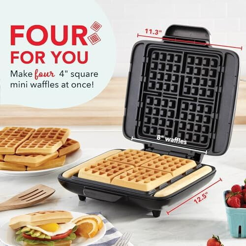 Drypfri vaffeljern med non-stick plader 1