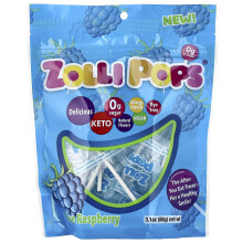 Zollipops, The Clean Teeth Pops, Blue Raspberry, 3.1 oz