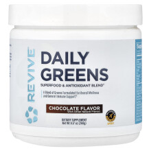 Revive, Daily Greens, Čokoláda, 9,17 oz (260 g)