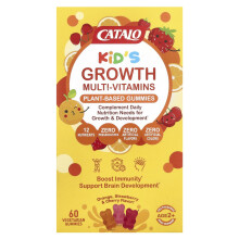 CATALO, Multivitaminy dla Dzieci, Gummies Zbiorowe, 2+, Pomarańczowy, Szczaw, Czereśnia, 60 Gummies Zbiorowe