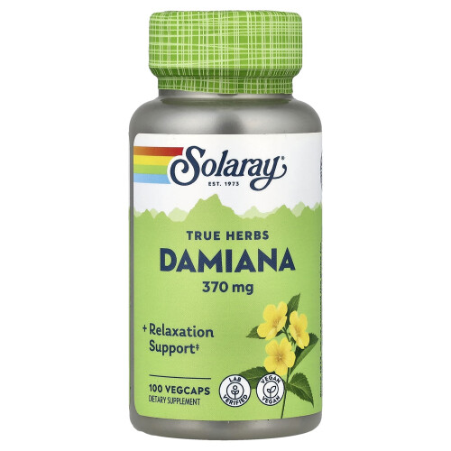 Solaray, True Herbs, Damiana, 370 mg, 100 VegCaps