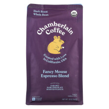 Chamberlain Coffee, Chamberlain Koffie, Fancy Mouse Espresso Blend, Whole Bean, Dark Roast, 12 oz (340 g)