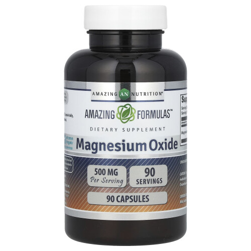 Amazing Nutrition, Οξείδιο του Μαγνησίου, 500 mg, 90 Capsules