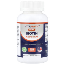 Vitamatic, Biotin, 5,000 mcg, 365 Tablets