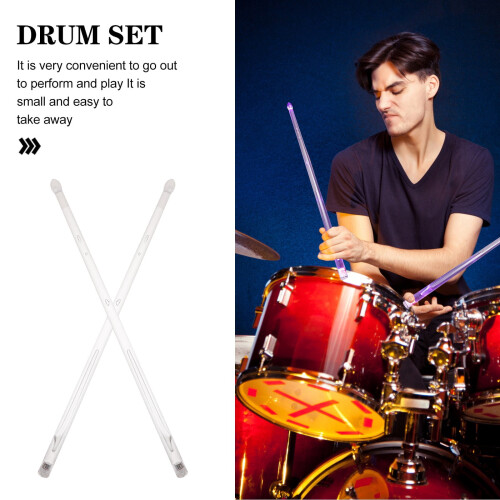 1 Set Lighted Drumsticks Polymer Resistant to Play for Dark Environment Performance 1