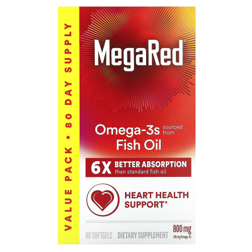 Schiff, MegaRed, Omega-3s Viskoöl, Vanilla, 800 mg, 80 Softgels