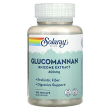 Solaray, Glucomannan, Rhizoom Extract, 600 mg, 100 VegCaps