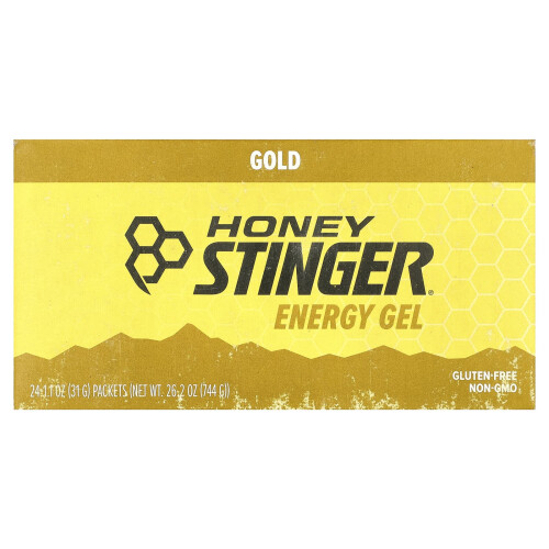 Honey Stinger, Ενεργειακή Γέλη, Χρυσό, 24 Πακέτα, 1.1 oz (31 g) Κάθε