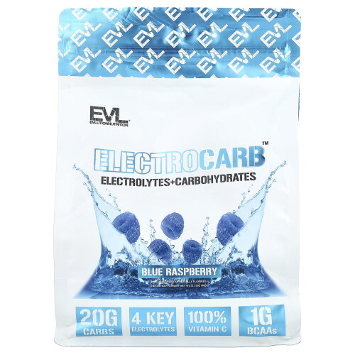 EVLution Nutrition ElectroCarb, Blue Raspberry, 31,75 oz (900 g)
