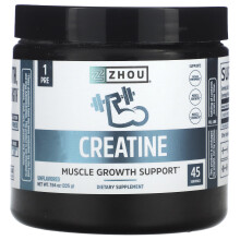 Zhou Nutrition, Creatine, Ongevoopt, 7.94 oz (225 g)