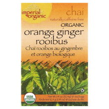 Uncle Lee's Tea, Imperial Organisch, Orange Ginger Rooibus Chai, Koffievrij, 18 Thee Zakjes, 1,14 oz (32,4 g)