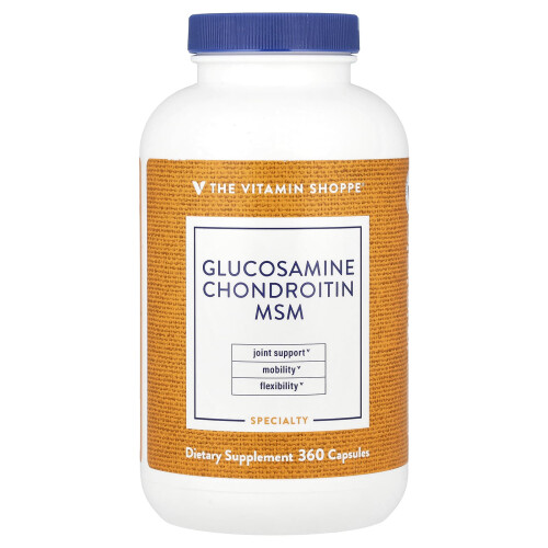 The Vitamin Shoppe, Γλουκοζαμίνη Χονδροϊτίνη MSM, 360 Φιάλες