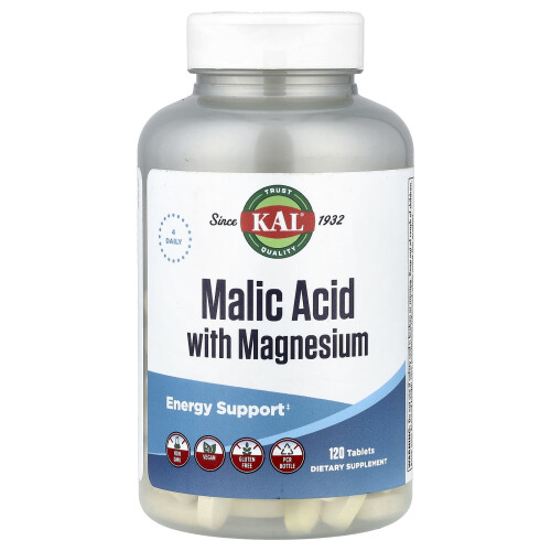 KAL, Malic Zuur met Magnesium, 120 Tabletten