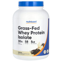 Nutricost, Proteina di Latte Grass-Fed Isolata, Vaniglia, 5 lb (2,268 g)
