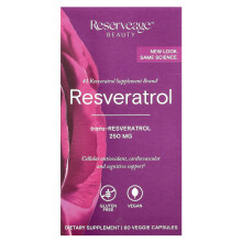 Reserveage Beauty, Resveratrol, Trans-Resveratrol, 250 mg, 60 Veggie Capsules