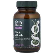 Gaia Herbs, Mulher, Cohosh Negro, 60 Fito-Cápsulas Líquidas (400 mg Por cap)