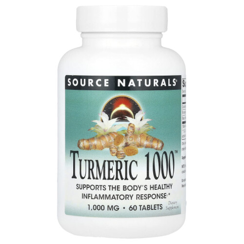 Source Naturals, Turmeric 1000, 1,000 mg, 60 Tablete