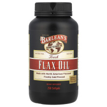 Barlean's, Vernieuwde Flaxolie, 250 Zachte capsules