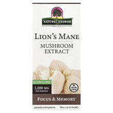 Nature's Answer, Løves Mane, Svamp Ekstrakt, Alkoholfri, 1 fl oz (30 ml)