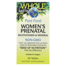 Natural Factors, Whole Earth & Sea, Frauen-Prenatal-Multivitamin & Mineral, 60 Tabletten