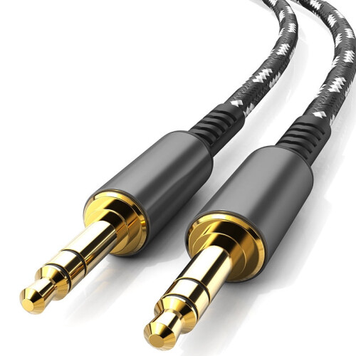 3,5 mm AUX-kabel, verguld, 1 meter 1