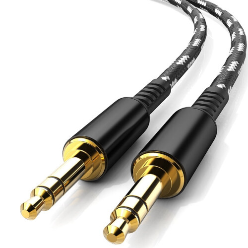 3,5 mm AUX-kabel, verguld, 1 meter 2