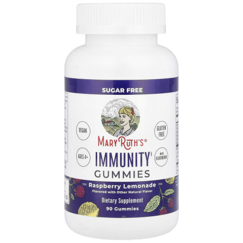MaryRuth's, Immunity Gummies, Pectin Based, Raspberry Lemonade, 90 Gummies