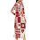 Women's Warm Plaid Robe with Pockets Red XL 8