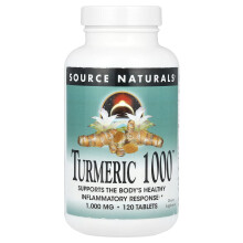 Source Naturals, Turmeric 1000, 1,000 mg, 120 Tabletter