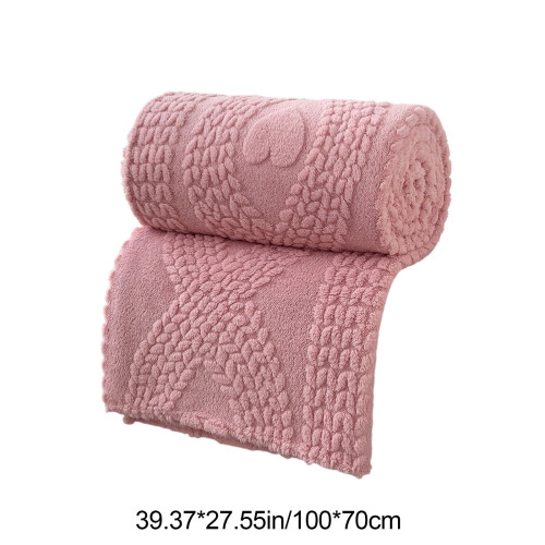 Raschel Blanket Soft Thick Double Layer Pink 28x39in 1