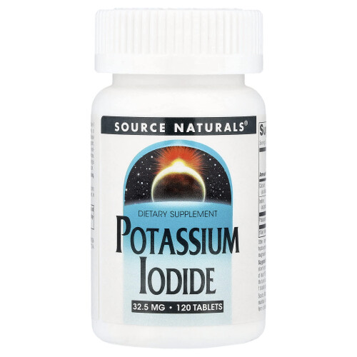 Source Naturals, Iodură de Potasiu, 120 Tablete