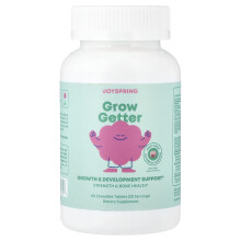JoySpring, Grow Getter, 4+ År, Frukt Punch, 60 Tuggbara Tabletter