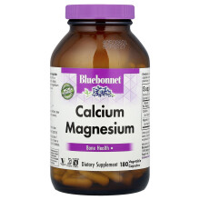 Bluebonnet Nutrition, Wapń i Magnezjum, 180 Vegetarian Capsułek