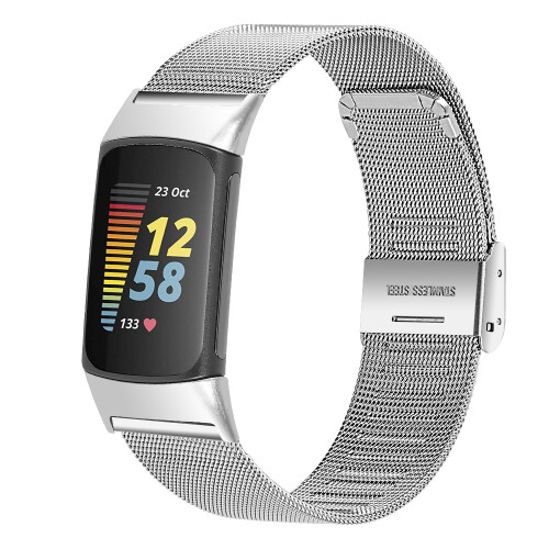 Edelstahlarmband für Fitbit Charge 5 Charge 6 Silver 1