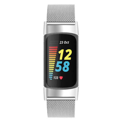 Edelstahlarmband für Fitbit Charge 5 Charge 6 Silver 2