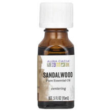 Aura Cacia, Pure Essential Oil, Sandalwood, 0,5 fl oz (15 ml)