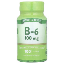 Nature's Truth, Vitamine B-6, 100 mg, 100 Tabletten