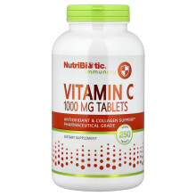 NutriBiotic, Immunitetti, Vitamiini C, 1,000 mg, 250 Vegan Tablettia