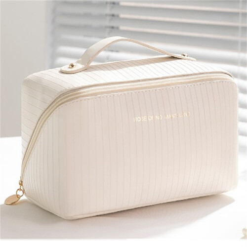 Geräumige Kultur-/Kosmetiktasche Beige 2