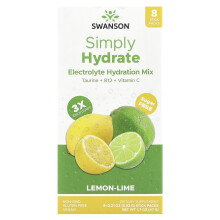 Swanson, Simply Hydrate, Elektrolyt-hydratatie mengsel, Citroen-sinaasappel, 8 stokpaks, 0,21 oz (5,92 g) elk