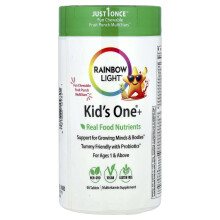 Rainbow Light, Gyerekeknek való One+, 1 éves kortól fent, Gyümölcsös, 90 tablett