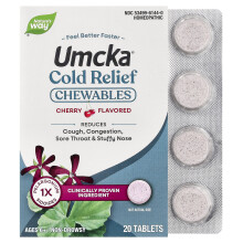 Nature's Way Umcka Cold Relief Chewables för barn från 6 år Cherry 20 Tablet