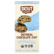 Skout Organic, Galletas Duras, Oatmeal y Chip de Chocolate, 5 Paquetes, 2 Galletas (24 g) Cada Una