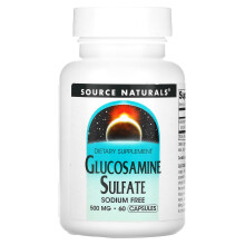 Source Naturals, Glukozamina Sulfat, Bez Sodiu, 500 mg, 60 Kapsułek