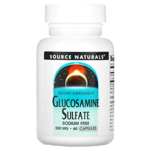Source Naturals, Γλουκοζαμίνη Σουλφάτη, Without Sodium, 500 mg, 60 Φύλλα
