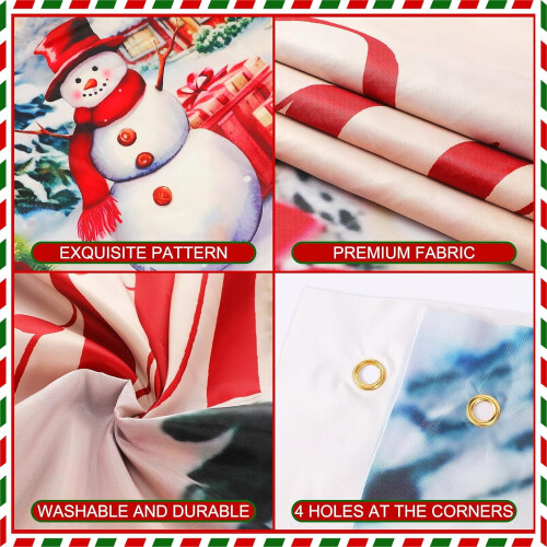Weihnachtliche Garagentorabdeckung 7,5 x 16 Fuß Polyester 2