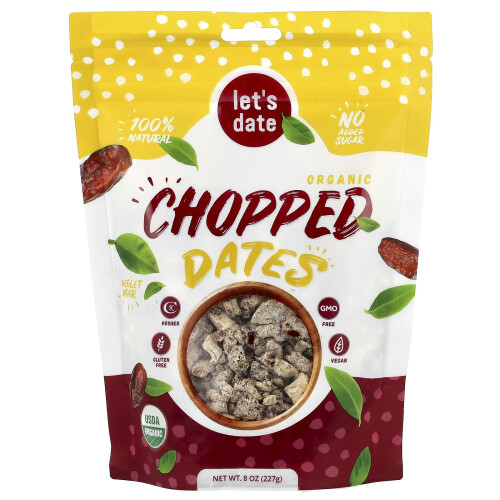 Let's Date, Ekologiskt hackade datum, 8 oz (227 g)