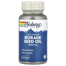 Solaray, Boragezaadolie, 1.000 mg, 50 Zachte capsules